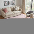 5' X 8' Pink Gray And Ivory Abstract Washable Area Rug With UV Protection