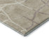 5' X 8' Beige Ivory And Taupe Abstract Geometric Washable Area Rug With UV Protection