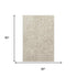 5' X 8' Beige Ivory And Taupe Abstract Geometric Washable Area Rug With UV Protection