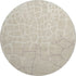 8' Beige Ivory And Taupe Abstract Geometric Washable Round Rug With UV Protection