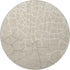 8' Beige Ivory And Taupe Abstract Geometric Washable Round Rug With UV Protection