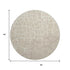 8' Beige Ivory And Taupe Abstract Geometric Washable Round Rug With UV Protection