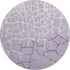 8' Lavender And Ivory Abstract Geometric Washable Round Rug With UV Protection