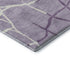 8' Lavender And Ivory Abstract Geometric Washable Round Rug With UV Protection