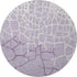 8' Lavender And Ivory Abstract Geometric Washable Round Rug With UV Protection