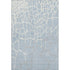 5' X 8' Sky Blue Ivory And Gray Abstract Geometric Washable Area Rug With UV Protection