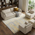 9' X 12' Gold Ivory And Gray Abstract Washable Area Rug With UV Protection