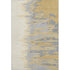 9' X 12' Gold Ivory And Gray Abstract Washable Area Rug With UV Protection