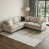 9' X 12' Gray Gold And Ivory Abstract Washable Area Rug With UV Protection