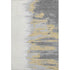 9' X 12' Gray Gold And Ivory Abstract Washable Area Rug With UV Protection