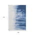 9' X 12' Navy Blue And Ivory Abstract Washable Area Rug With UV Protection