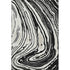 5' X 8' Black Ivory And Gray Abstract Washable Area Rug With UV Protection