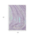 5' X 8' Lavender Mint Green And Sky Blue Abstract Washable Area Rug With UV Protection
