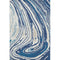 5' X 8' Navy Blue Ivory And Beige Abstract Washable Area Rug With UV Protection