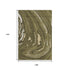 9' X 12' Olive Green Wheat And Ivory Abstract Washable Area Rug With UV Protection