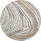8' Taupe Ivory And Gold Abstract Washable Round Rug With UV Protection