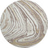 8' Taupe Ivory And Gold Abstract Washable Round Rug With UV Protection