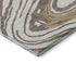 8' Taupe Ivory And Gold Abstract Washable Round Rug With UV Protection