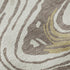 8' Taupe Ivory And Gold Abstract Washable Round Rug With UV Protection