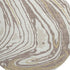8' Taupe Ivory And Gold Abstract Washable Round Rug With UV Protection