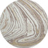 8' Taupe Ivory And Gold Abstract Washable Round Rug With UV Protection
