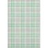 9' X 12' Aqua Ivory And Green Plaid Washable Area Rug With UV Protection
