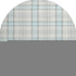8' Sky Blue Ivory And Gray Plaid Washable Round Rug With UV Protection