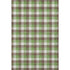 5' X 8' Brown Ivory And Green Plaid Washable Area Rug With UV Protection