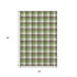5' X 8' Brown Ivory And Green Plaid Washable Area Rug With UV Protection