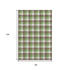8' X 10' Brown Ivory And Green Plaid Washable Area Rug With UV Protection