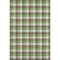 8' X 10' Brown Ivory And Green Plaid Washable Area Rug With UV Protection