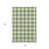 5' X 8' Emerald Beige And Ivory Plaid Washable Area Rug With UV Protection