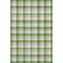 5' X 8' Emerald Beige And Ivory Plaid Washable Area Rug With UV Protection