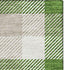 5' X 8' Emerald Beige And Ivory Plaid Washable Area Rug With UV Protection