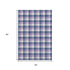 5' X 8' Navy Blue Ivory And Purple Plaid Washable Area Rug With UV Protection