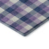 5' X 8' Navy Blue Ivory And Purple Plaid Washable Area Rug With UV Protection