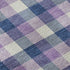 5' X 8' Navy Blue Ivory And Purple Plaid Washable Area Rug With UV Protection