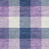 5' X 8' Navy Blue Ivory And Purple Plaid Washable Area Rug With UV Protection