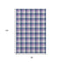 8' X 10' Navy Blue Ivory And Purple Plaid Washable Area Rug With UV Protection