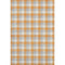 5' X 8' Orange Ivory And Gray Plaid Washable Area Rug With UV Protection