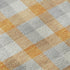 5' X 8' Orange Ivory And Gray Plaid Washable Area Rug With UV Protection