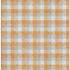 5' X 8' Orange Ivory And Gray Plaid Washable Area Rug With UV Protection
