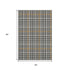5' X 8' Black Ivory And Gold Plaid Washable Area Rug With UV Protection