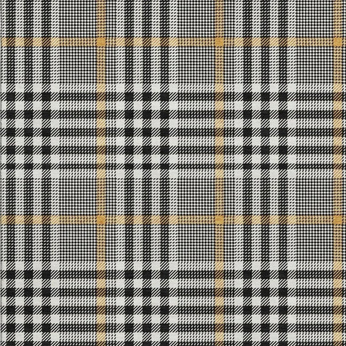 5' X 8' Black Ivory And Gold Plaid Washable Area Rug With UV Protection