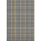 8' X 10' Black Ivory And Gold Plaid Washable Area Rug With UV Protection