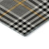 8' X 10' Black Ivory And Gold Plaid Washable Area Rug With UV Protection