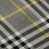 8' X 10' Black Ivory And Gold Plaid Washable Area Rug With UV Protection