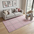 5' X 8' Blush Ivory And Gray Plaid Washable Area Rug With UV Protection