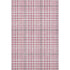 5' X 8' Blush Ivory And Gray Plaid Washable Area Rug With UV Protection