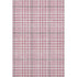 8' X 10' Blush Ivory And Gray Plaid Washable Area Rug With UV Protection